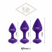 FeelzToys | Набір Силіконових Анальних Пробок Feelztoys - Bibi Butt Plug Set 3 Pcs Purple. Ціна 1029 грн. Фото: 1
