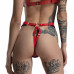 Feral Feelings | Трусики из натуральной кожи Feral Feelings - String Bikini Red. Ціна 989 грн. Фото: 2