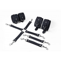 Feral Feelings | Набор Feral Feelings BDSM Kit 3 Black, наручники, поножи, коннектор. Цена 1 869 грн