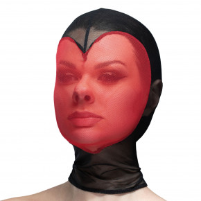 Feral Feelings | Маска сердце сетка с полностью закрытым лицом  Feral Feelings - Hearts Mask Black/Red. Цена: 679 грн