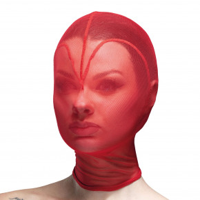 Feral Feelings | Маска сердце сетка с полностью закрытым лицом  Feral Feelings - Hearts Mask Red/Red. Цена: 679 грн