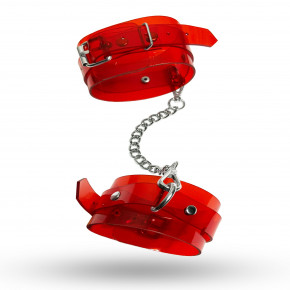 Feral Feelings | Поножи Feral Feelings - Ankle Restraints Red Trasparent. Ціна: 1109 грн