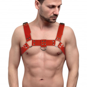 Feral Feelings | Мужская портупея на грудь Feral Feelings - Bulldog Harness Red. Ціна: 1138 грн