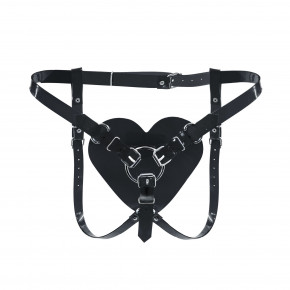 Feral Feelings | Трусики Сердце для страпона Feral Feelings - Hearts Strap-on Belt Black. Цена: 866 грн