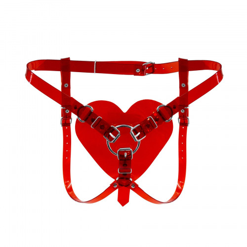 Feral Feelings | Трусики Сердце для страпона Feral Feelings - Hearts Strap-on Belt Red Trasparent. Цена 1 019 грн Feral Feelings | Трусики Сердце для страпона Feral Feelings - Hearts Strap-on Belt Red Trasparent. Цена 1 019 грн