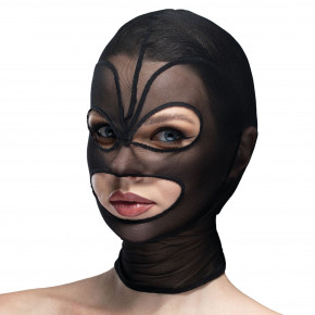 Feral Feelings | Маска сердце сетка с открытым ртом и глазами Feral Feelings - Hearts Mask Black/Black. Цена: 679 грн