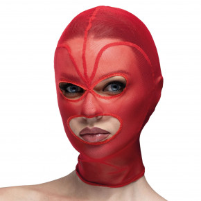 Feral Feelings | Маска сердце сетка с открытым ртом и глазами Feral Feelings - Hearts Mask Red/Red. Цена: 679 грн