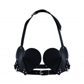 Feral Feelings | Лиф Сердце из натуральной кожи Feral Feelings - Hearts Bra Black. Цена: 1 069 грн