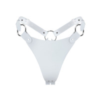 Feral Feelings | Трусики из натуральной кожи Feral Feelings - String Bikini White. Ціна 989 грн