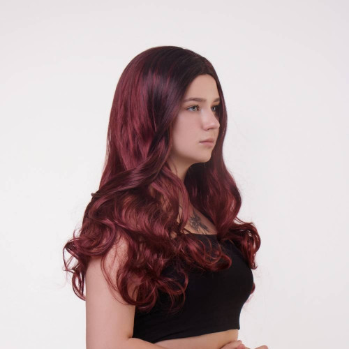 Fetish Hair | Парик длинный волнистый Fetish Hair балаяж бордо, 65 см. Цена 695 грн. Фото: 1