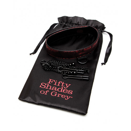 Fifty Shades of Grey | Ошейник с зажимами на соски Sweet Anticipation Fifty Shades of Grey Collar Nipp. Цена 1 299 грн. Фото: 3