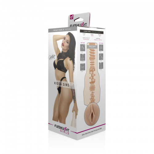 Fleshlight | Мастурбатор Fleshlight Girls: Kissa Sins - Insatiable, З Зліпка Вагіни, Дуже Ніжний. Ціна 4239 грн. Фото: 1