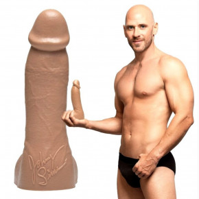 Fleshlight | Фаллоимитатор с мошонкой, реалистичный Fleshjack Guys JOHNNY SINS DILDO, бежевый, 24.8 х 4.8 см. Цена: 3 100 грн