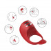 Foxshow  | Эрекционное кольцо с электростимуляцией Foxshow Vibrator Silicone Ring Red USB. Цена 1 795 грн. Фото: 7