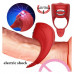 Foxshow  | Эрекционное кольцо с электростимуляцией Foxshow Vibrator Silicone Ring Red USB. Цена 1 795 грн. Фото: 2