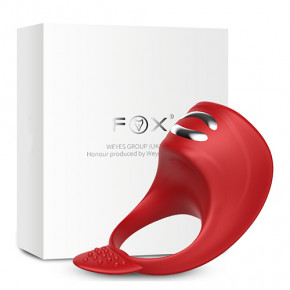 Foxshow  | Ерекційне кільце Vibrator-Silicone Ring Red USB. Ціна: 1795 грн
