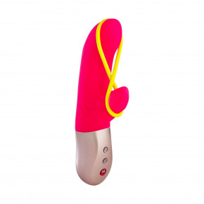 Fun Factory | Мини вибратор-кролик со стимулирующей лентой Fun Factory AMORINO pink/neon yellow, лента съемная. Цена: 2 719 грн