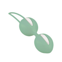Fun Factory | Вагинальные шарики Fun Factory SMARTBALLS DUO, фисташково-белые, 2 шт, диаметр 3,2 и 3,6 см. Цена 968 грн