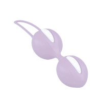 Fun Factory | Вагинальные шарики Fun Factory SMARTBALLS DUO, сиренево-белые, 2 шт, диаметр 3,2 и 3,6 см. Цена 1 139 грн