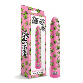 Global Novelties | Вибратор нереалистичный с принтом Stoner Vibes Global Novelties, розовый, 20.3 х 3.8 см. Цена: 1 699 грн