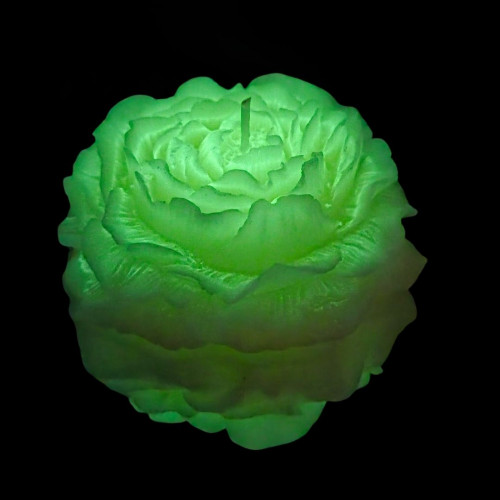 GlowKink | Свеча пион люминесцентная GlowKink низкотемпературная, салатовая, L. Ціна 495 грн