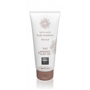 Лубрикант и массажное масло 2 в 1 Massage-& Glide gel 2in1 Silky touch, 200 мл