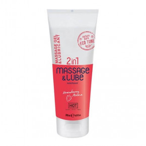 HOT | Массажный гель и лубрикант HOT Massage- & Glide Gel 2in1 Strawberry 200 мл. Цена: 760 грн