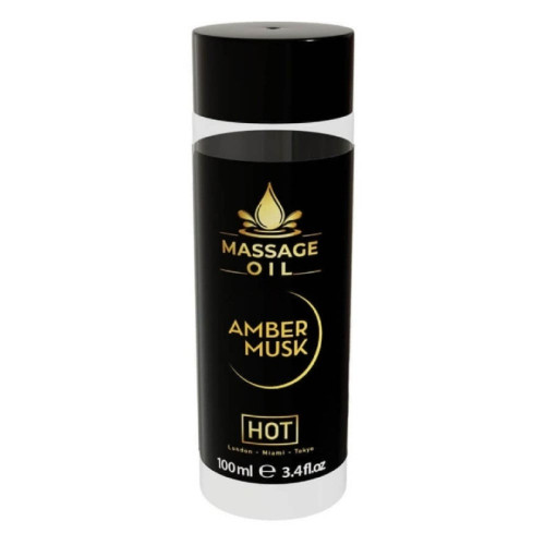 HOT | Массажное масло HOT Massage Oil Amber Musk с ароматом янтарного мускуса, 100 мл. Цена 650 грн