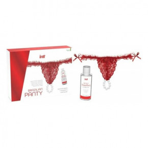 Intt | Трусики с жемчужным кольцом и клубничным лубрикантом Intt BRAZILIAN PANTY RED. Цена: 929 грн