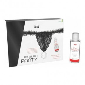 Intt | Набір з трусиків та лубриканта INTT BRAZILIAN Panty BLACK. Ціна: 945 грн