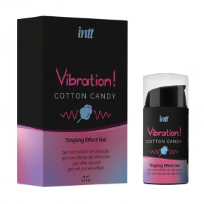 Intt | Жидкий вибратор Intt Vibration Cotton Candy (15 мл), густой гель, очень вкусный, действует до 30 мин. Ціна: 639 грн