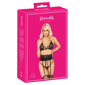 Kissable | Комплект белья Suspender Set black S/M. Цена: 2 099 грн