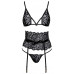 Kissable | Комплект белья Suspender Set black S/M. Цена 2 099 грн. Фото: 3