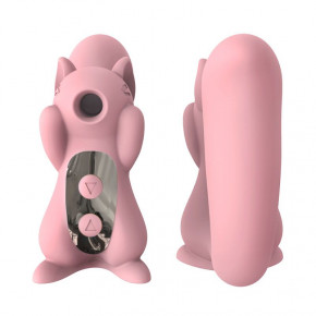 KissToy | Вакуумный стимулятор с вибрацией KissToy Miss UU Pink, игрушка 2-в-1. Цена: 2 079 грн