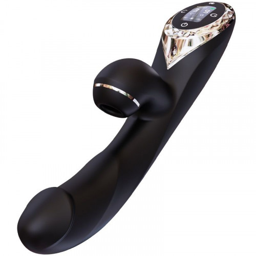 KissToy | Вакуумный вибратор-кролик с подогревом KisToy A-King Pro Black, с LED-экраном. Цена 3 389 грн KissToy | Вакуумный вибратор-кролик с подогревом KisToy A-King Pro Black, с LED-экраном. Цена 3 389 грн