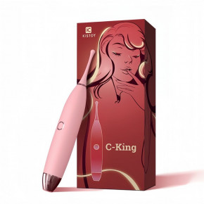 KissToy | Клиторальный вибратор KISTOY C-King Pink, с двумя доп. насадками, мощная точечная стимуляция. Цена: 2 099 грн