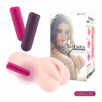 Мастурбатор реалістичний з вібрацією Kokos Sandara, двошаровий, кібершкіра