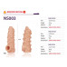 Kokos | Насадка на член Kokos Nude Sleeve NS 003 L. Цена 619 грн. Фото: 3