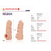 Kokos | Насадка на член Kokos Nude Sleeve NS 004 L. Ціна 619 грн. Фото: 3