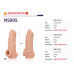 Kokos | Насадка на член Kokos Nude Sleeve NS 005 L. Цена 619 грн. Фото: 3