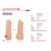Kokos | Насадка на член Kokos Nude Sleeve NS 006 M. Ціна 529 грн. Фото: 3