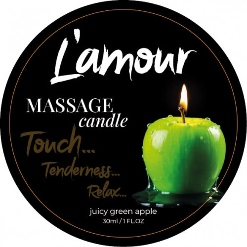 L'amour | Массажная свеча L'amour Juicy Green Apple с ароматом зеленого яблока, 30 мл. Цена 299 грн L'amour | Массажная свеча L'amour Juicy Green Apple с ароматом зеленого яблока, 30 мл. Цена 299 грн