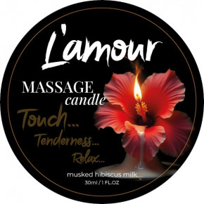 L'amour | Массажная свеча L'amour Musked Hibiscus & Milk с цветочно-фруктовым ароматом, 30 мл. Цена: 259 грн