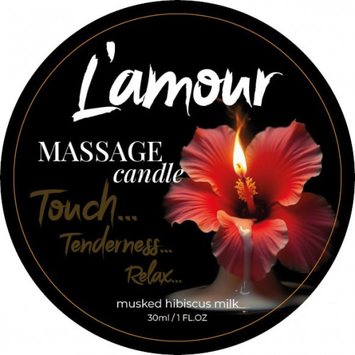 L'amour | Массажная свеча L'amour Musked Hibiscus & Milk с цветочно-фруктовым ароматом, 30 мл. Ціна 259 грн