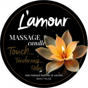 L'amour | Массажная свеча L'amour Rain-Kissed Leather and Vanilla с ароматом ванили, 30 мл. Цена: 259 грн