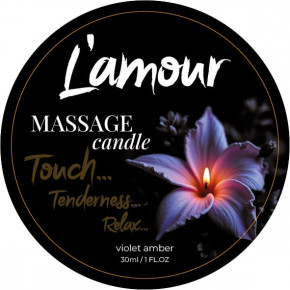 L'amour | Массажная свеча L'amour Violet Amber с ароматом фиалки и ванили, 30 мл. Цена: 259 грн
