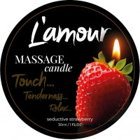L'amour | Массажная свеча L'amour Seductive Strawberry с ароматом клубники, 30 мл. Цена 259 грн L'amour | Массажная свеча L'amour Seductive Strawberry с ароматом клубники, 30 мл. Цена 259 грн