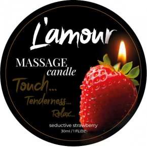 L'amour | Массажная свеча L'amour Seductive Strawberry с ароматом клубники, 30 мл. Цена: 259 грн