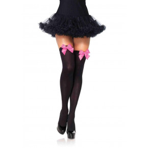 Leg Avenue | Чулки с бантом Leg Avenue, черные/розовые. Цена: 450 грн