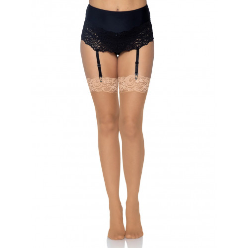 Leg Avenue | Чулки с кружевом One Size Alix Sheer Thigh High Stockings от Leg Avenue, бежевые. Цена 550 грн Leg Avenue | Чулки с кружевом One Size Alix Sheer Thigh High Stockings от Leg Avenue, бежевые. Цена 550 грн